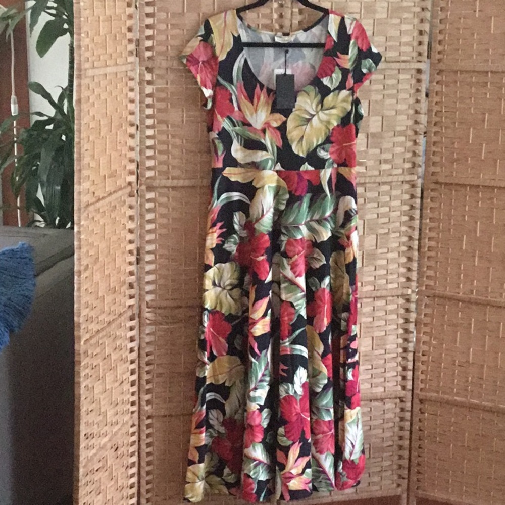 Long, Tropical-Themed Dress